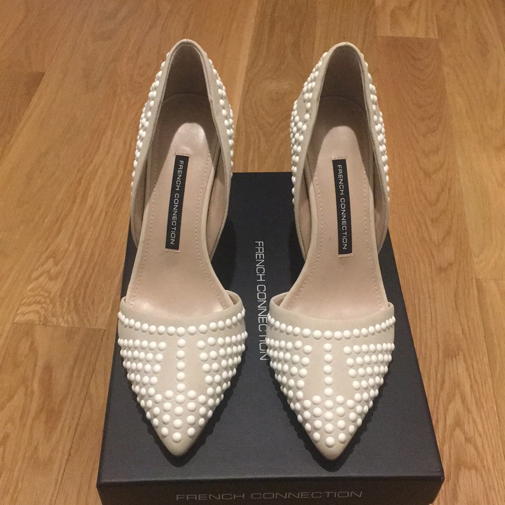 French Connection Winter White Heels